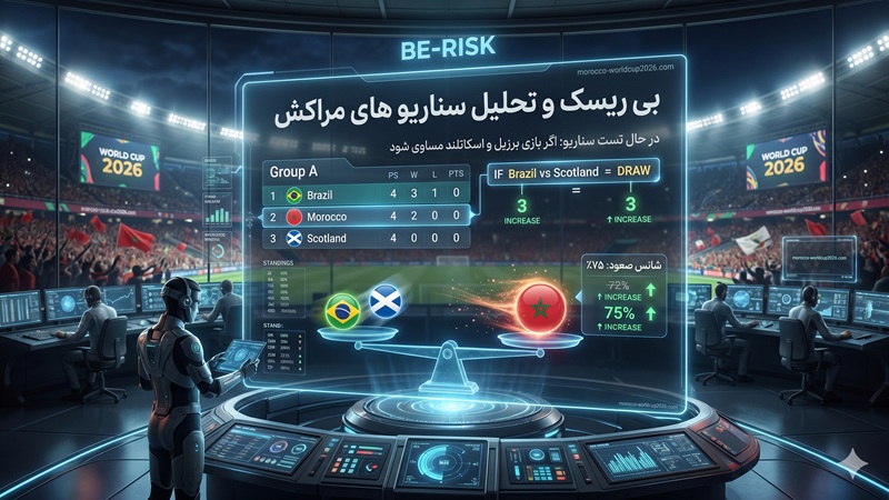 بی ریسک و تحلیل سناریو های مراکش در جام جهانی 2026